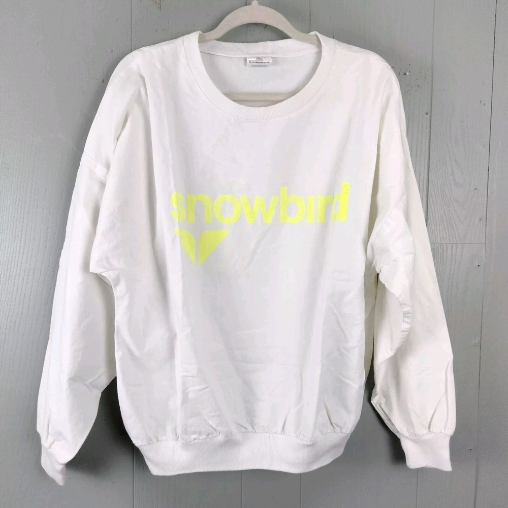 Vintage Snowbird Utah‎ Long Sleeve Shirt Mens M Ski Snowboard Crewneck Oversized